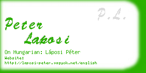peter laposi business card